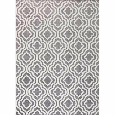 CHARLOTTE BATH Charlotte  7 ft. 10 in. x 9 ft. 10 in. Crystal Rectangle Area Rug, Gray 48267